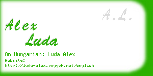 alex luda business card